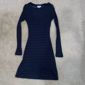 Long sleeve dress with slip underneath